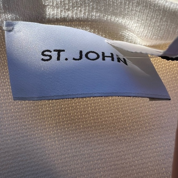 NWT St john dress & jacket suit set midi cream knit - Picture 10 of 10